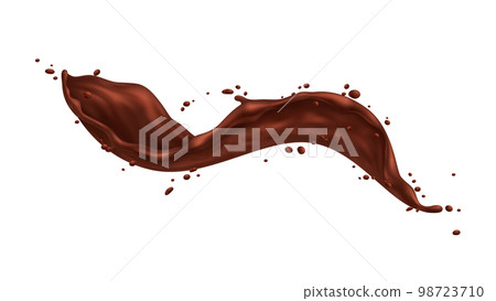 Spluttering Chocolate Realistic Composition Spluttering Chocolate Realistic Composition 98723710