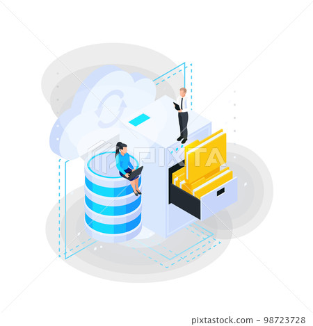 Work Folders Cloud Composition 98723728