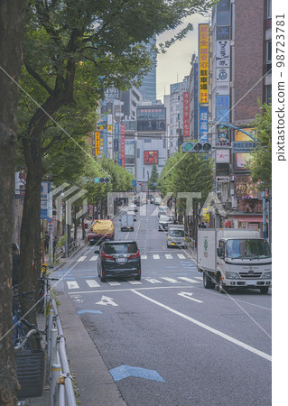 東京新宿的白天城市景觀 98723781