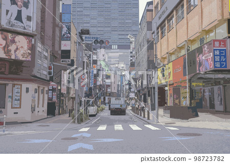 東京新宿的白天城市景觀 98723782