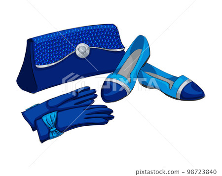 Blue Fashion Accessories Composition 98723840