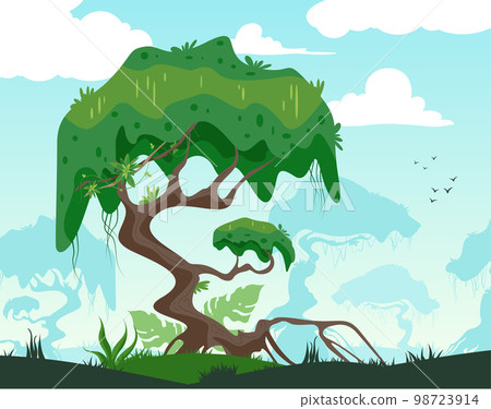 Jungle Plants Illustration Jungle Plants Illustration 98723914