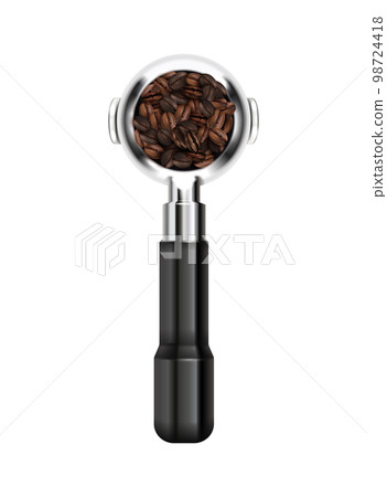Portafilter With Beans Composition 98724418