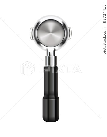Barista Portafilter Realistic Composition 98724419
