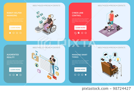 Brain Implants Technologies Landing Page Set Brain Implants Technologies Landing Page Set 98724427