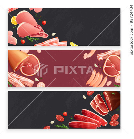 Meat Products Background Banners 98724434