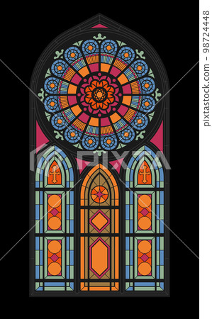 Gothic Church Window Mosaic Gothic Church Window Mosaic 98724448