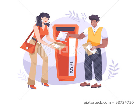 Mailbox Flat Composition Mailbox Flat Composition 98724730