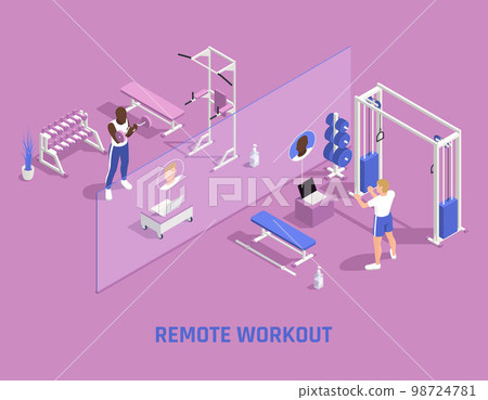 Remote Workout Isometric Composition 98724781