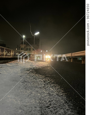 snow on the road 98724850