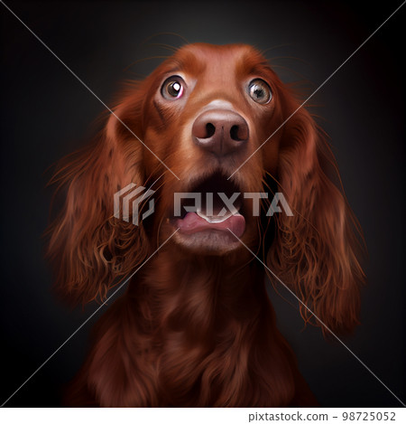 Cute funny shocked yorkshire terrier dog Cute funny shocked yorkshire terrier dog 98725052