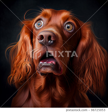 Cute funny shocked yorkshire terrier dog Cute funny shocked yorkshire terrier dog 98725053