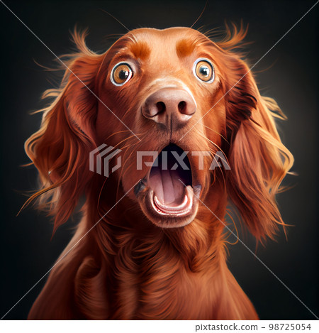 Cute funny shocked yorkshire terrier dog 98725054