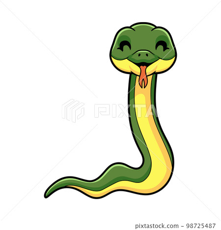 Cute easten racer snake cartoon 98725487