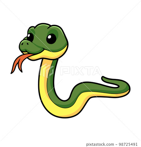 Cute easten racer snake cartoon 98725491