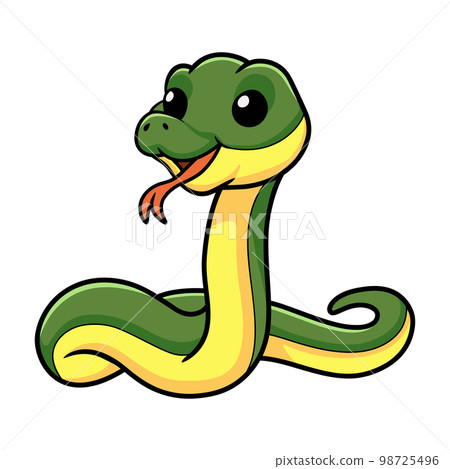 Cute easten racer snake cartoon 98725496