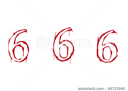 Occult number 666. Symbol of demonology and summoning evil demons 98725840