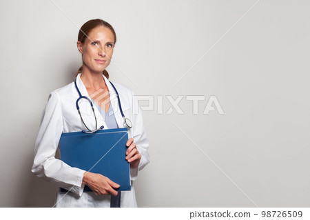 Confident, diverse and empowered doctor ready for work indoor 98726509