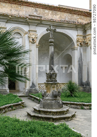 Main cloister of Certosa of The Certosa di Padula a monastery in the province of Salerno in Campania, Italy Main cloister of Certosa of The Certosa di Padula a monastery in the province of Salerno in Campania, Italy 98727090