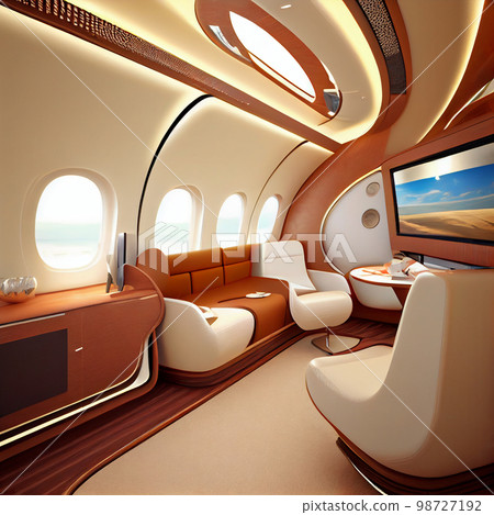 Space shuttle cartoon interior. 98727192