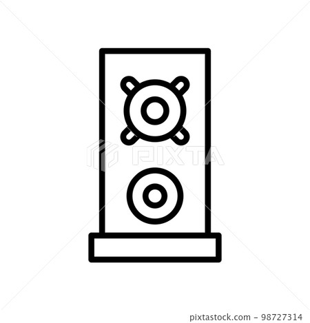 Woofer icon line isolated on white background. Black flat thin icon on modern outline style. Linear symbol and editable stroke. Simple and pixel perfect stroke vector illustration Woofer icon line isolated on white background. Black flat thin icon on modern outline style. Linear symbol and editable stroke. Simple and pixel perfect stroke vector illustration 98727314
