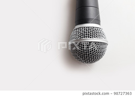 Vocal Microphone on white background, mock up Vocal Microphone on white background, mock up 98727363