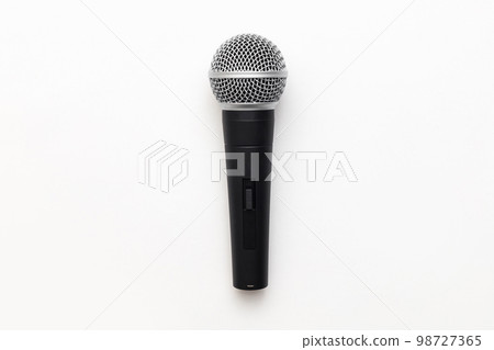 Vocal Microphone on white background, mock up Vocal Microphone on white background, mock up 98727365