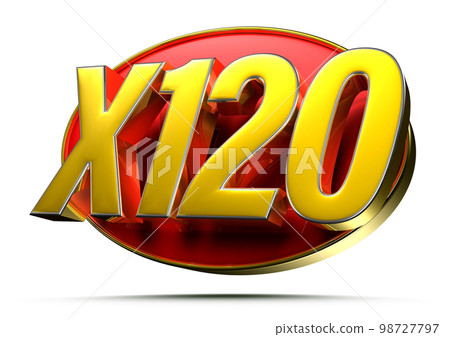 Gold X120 red circle 3D. Gold X120 red circle 3D. 98727797