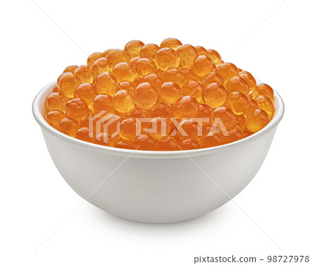Red caviar isolated on white background 98727978