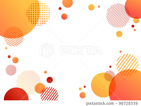 red and orange polka dot geometric pattern background material 98728339