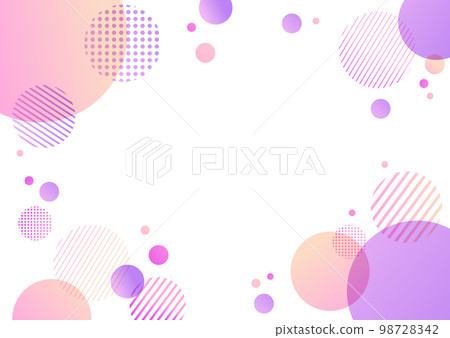 Pink and purple polka dot geometric pattern background material 98728342