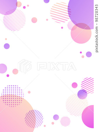 Pink and purple polka dot geometric pattern background material 98728343