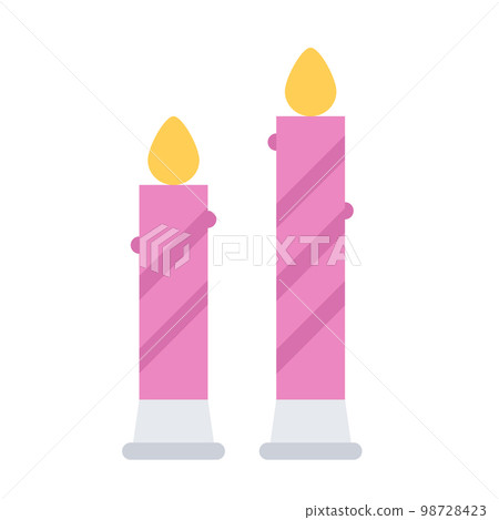 icons happy valentine day candles 98728423