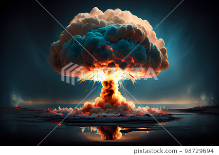 Nuclear bomb explosion 98729694