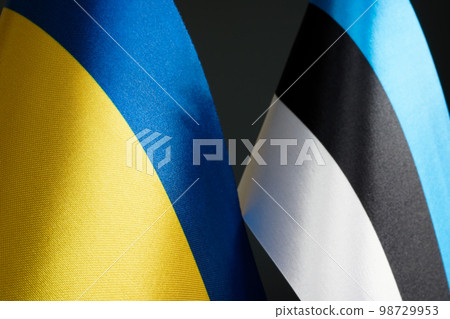 Near the flags of Ukraine and Estonia. 98729953