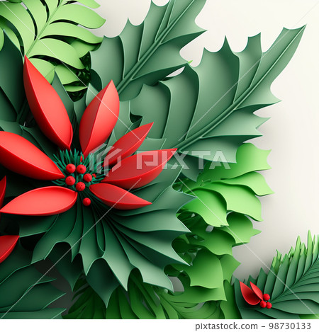 Red flowers with green stems and leaves. Red flowers with green stems and leaves. 98730133