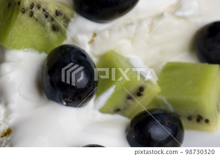 White cottage cheese with sour cream White cottage cheese with sour cream 98730320