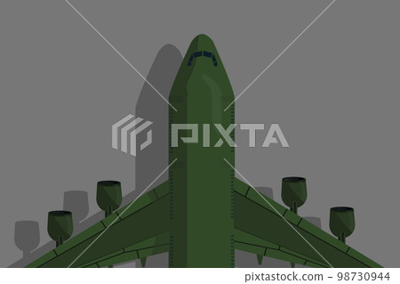 cargo military aircraft of green color on the ground at the airport cargo military aircraft of green color on the ground at the airport 98730944