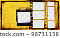 Background of retro film overly, image with scratch, dust and light leaks for booklet, photo album, banner 98731138