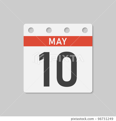Icon page calendar day - 10 May Icon page calendar day - 10 May 98731249