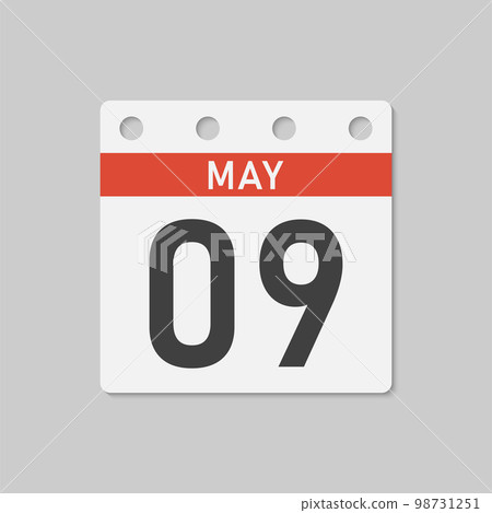 Icon page calendar day - 9 May 98731251