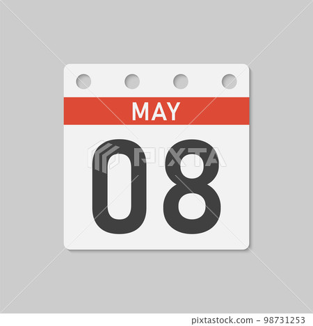 Icon page calendar day - 8 May 98731253