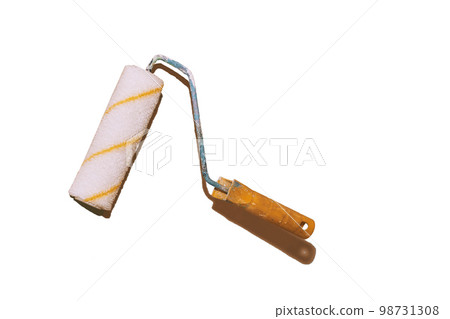 Work roller for painting various surfaces, isolated on white 98731308