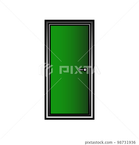 Door icon on white. Door icon on white. 98731936