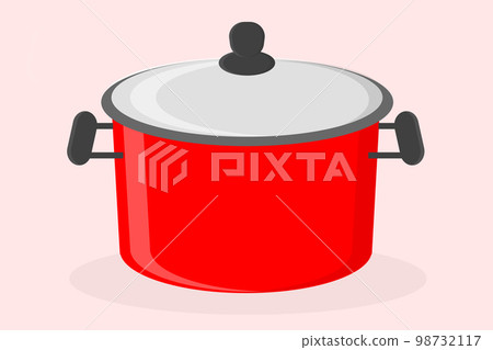 red metal saucepan with lid for soup kitchen utensils for cooking item red metal saucepan with lid for soup kitchen utensils for cooking item 98732117