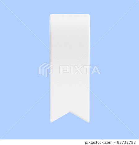 White ribbon banner 3d render illustration - simple text tag or label for sale and promotion message. White ribbon banner 3d render illustration - simple text tag or label for sale and promotion message. 98732788