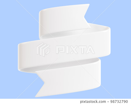 Sale ribbon banner 3d render - white curled fabric or plastic text box for promotion or congratulation message. Sale ribbon banner 3d render - white curled fabric or plastic text box for promotion or congratulation message. 98732790
