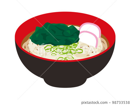 illustration of seaweed udon illustration of seaweed udon 98733538