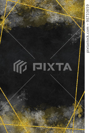 背景材料框日本紙和金銀漆黑色 背景材料框日本紙和金銀漆黑色 98733659