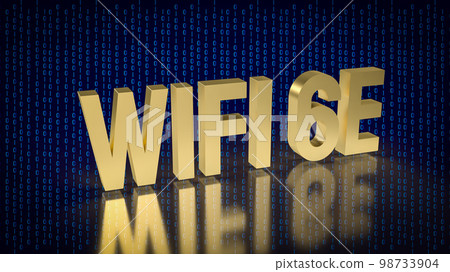 The wifi 6e for technology concept 3d rendering The wifi 6e for technology concept 3d rendering 98733904